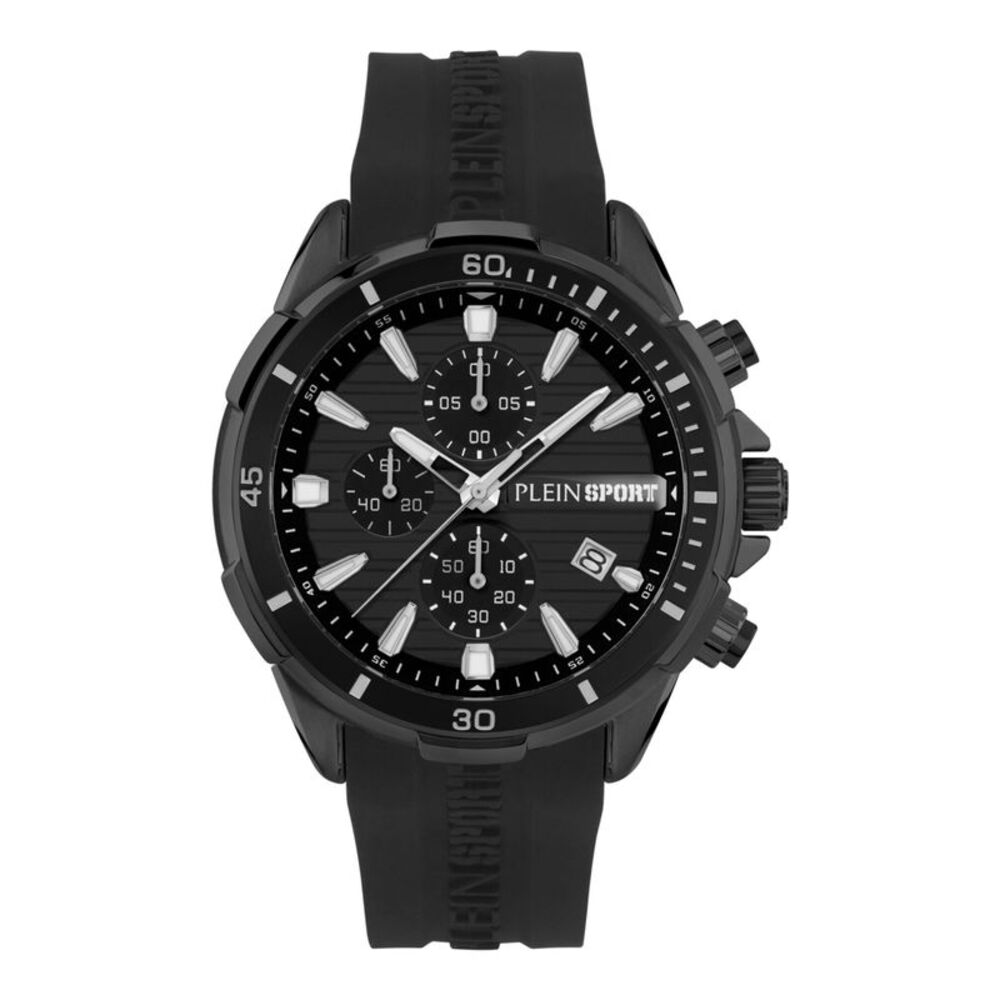 Plein Sport Impact Chronograph Watch Black Mens